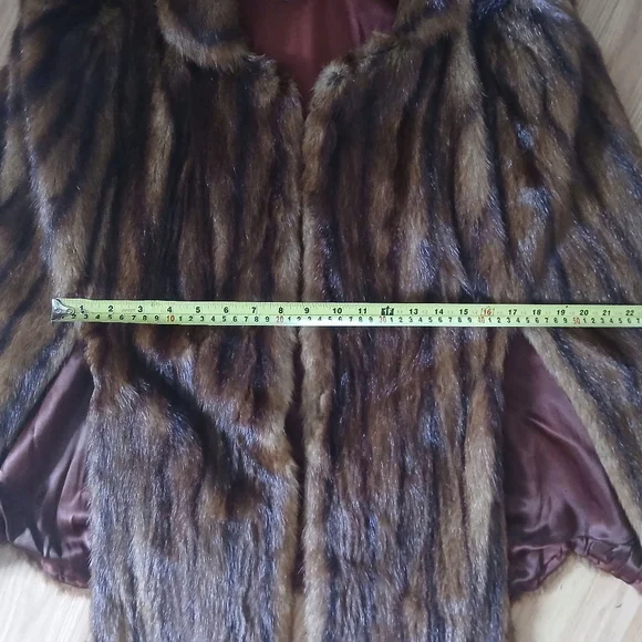 L.Bamberger & CO. Newark Elegant Brown Fur Mink Stole Wrap - Picture 11 of 16